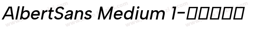 AlbertSans Medium 1字体转换